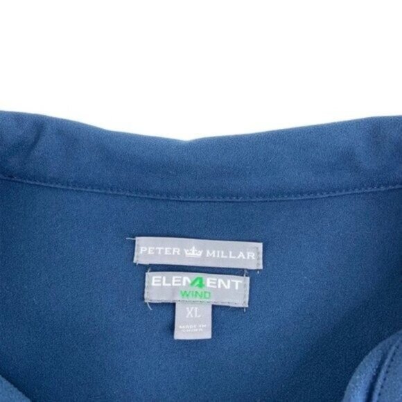 Peter Millar Element Wind Full Zip Jacket in Navy Blue w/ Trex Logo Embroidery - Picture 3 of 8